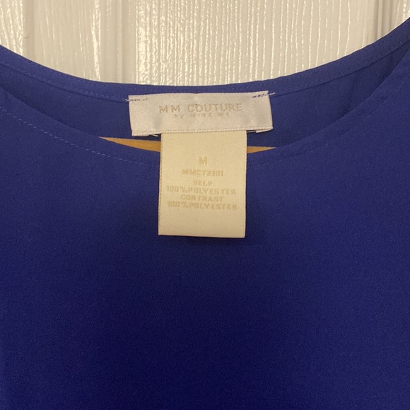 MM Couture blue and teal top. Size medium - Picture 2 of 3